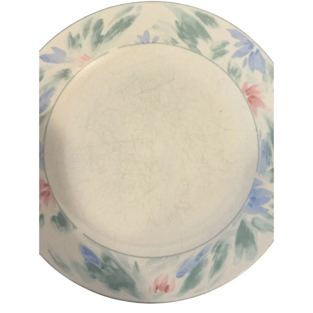 China Pearl‎ Stoneware Salad Plates Set of 6 Sacha 3814 Pastel Floral 7.5 Inch
